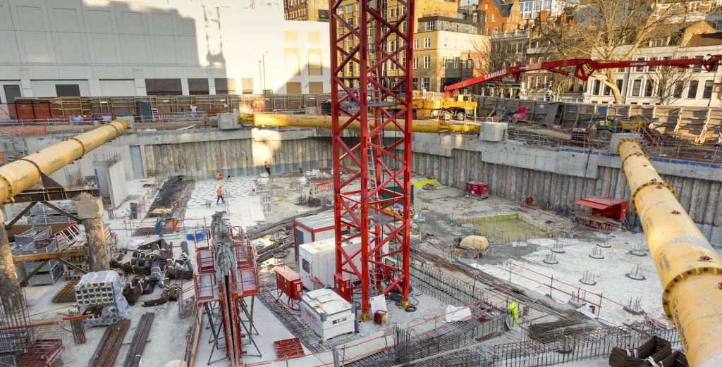 Groundwork site at Audley Square in London