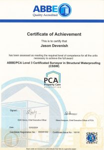 Jason Devenish CSSW certificate